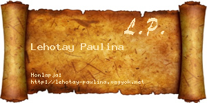 Lehotay Paulina névjegykártya